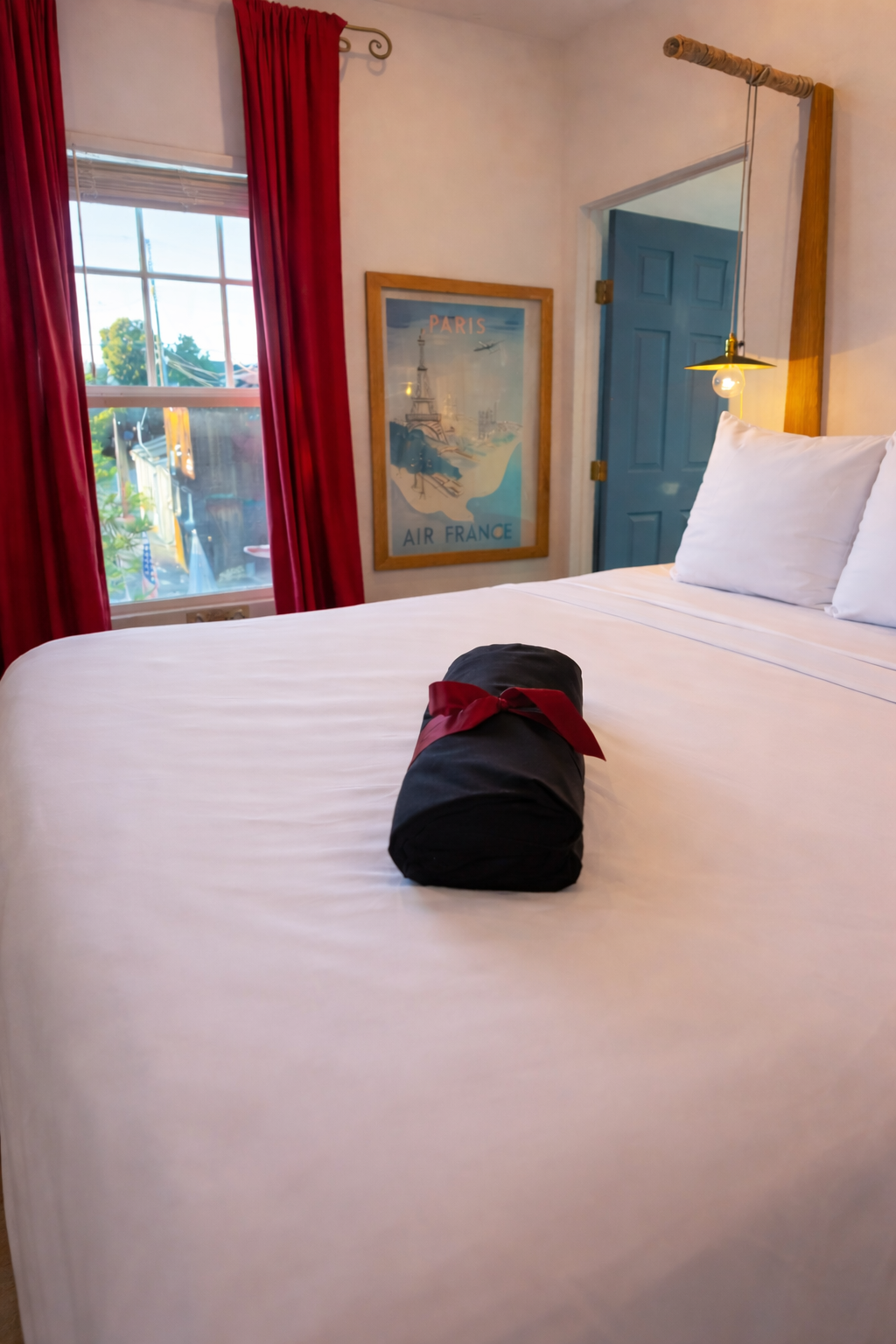 Folded Her Majesty Venus Mat waterproof bed mat with black backing.