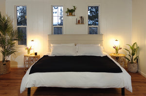 THe black PEarl Venus Mat, sex mat,, organic cotton,10-year guaranteed  waterproof bed mat.