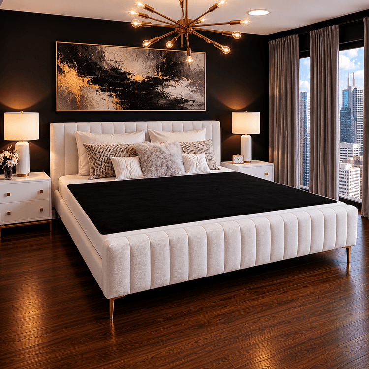 Onyx Venus Mat luxury waterproof intimacy mat — PFAS - free, American - made waterproofing, stays flat, breathable, sleep all night, 10 - year guarantee | Venus Matters