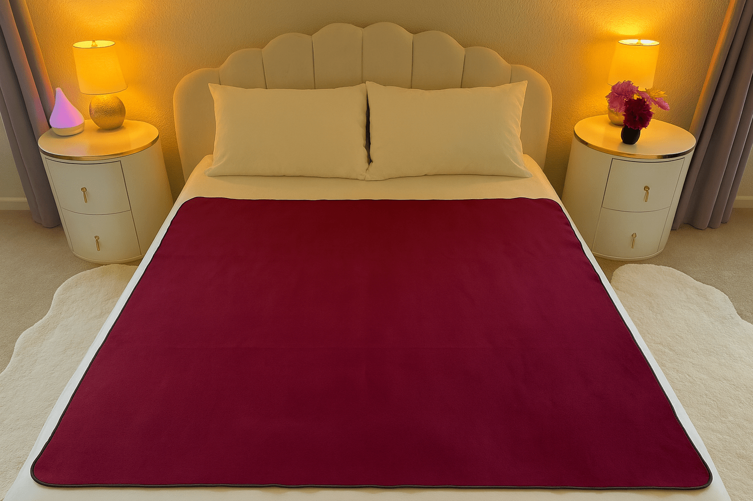 Ruby Venus Mat luxury waterproof intimacy mat — PFAS - free, American - made waterproofing, stays flat, breathable, sleep all night, 10 - year guarantee | Venus Matters