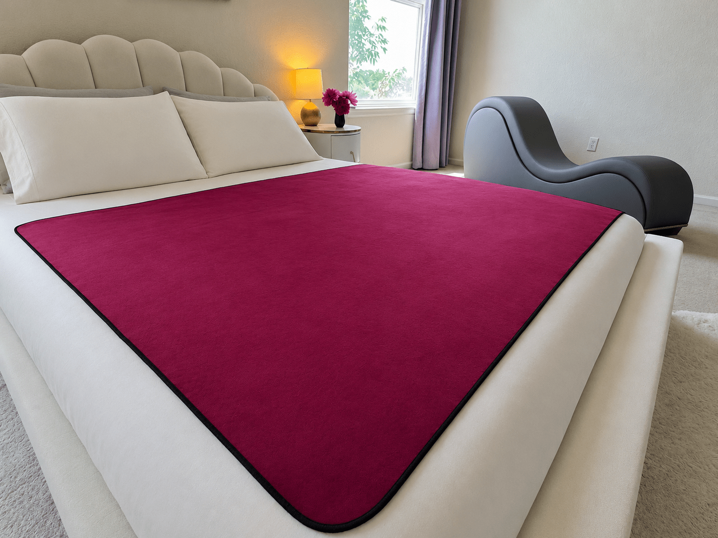 Ruby Venus Mat luxury waterproof intimacy mat — PFAS - free, American - made waterproofing, stays flat, breathable, sleep all night, 10 - year guarantee | Venus Matters