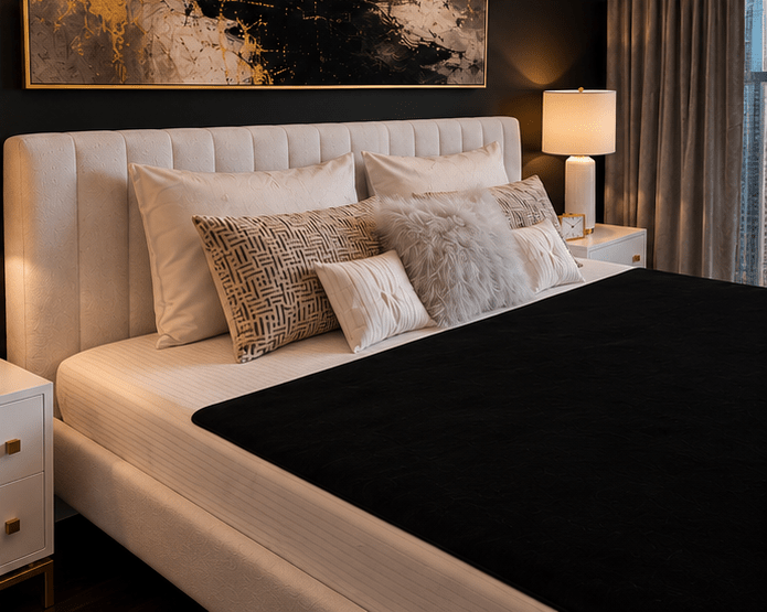 Onyx Venus Mat luxury waterproof intimacy mat — PFAS - free, American - made waterproofing, stays flat, breathable, sleep all night, 10 - year guarantee | Venus Matters