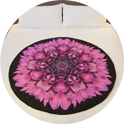 Amethyst Magic Deluxe Venus Mat, a lavendar exotic flower graces this sex mat/period mat. Naturally antimicrobial, absorbent and waterproof.