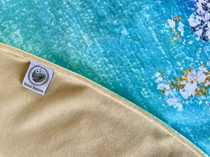 The UNiverse Venus Mat backed with champagne velvet sewn in the USA.